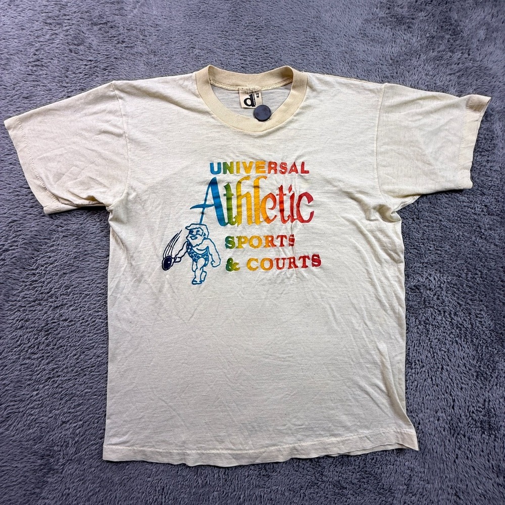 Vintage 70s Downerwear Shirt Universal Athletic Sports Courts Pickleball S USA